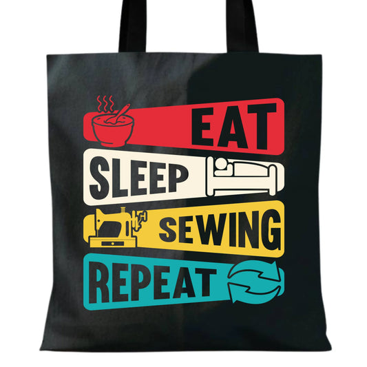 Torba szyciowa dla krawcowej - Eat sleep sewing repeat HS21 - StoryCups.pl