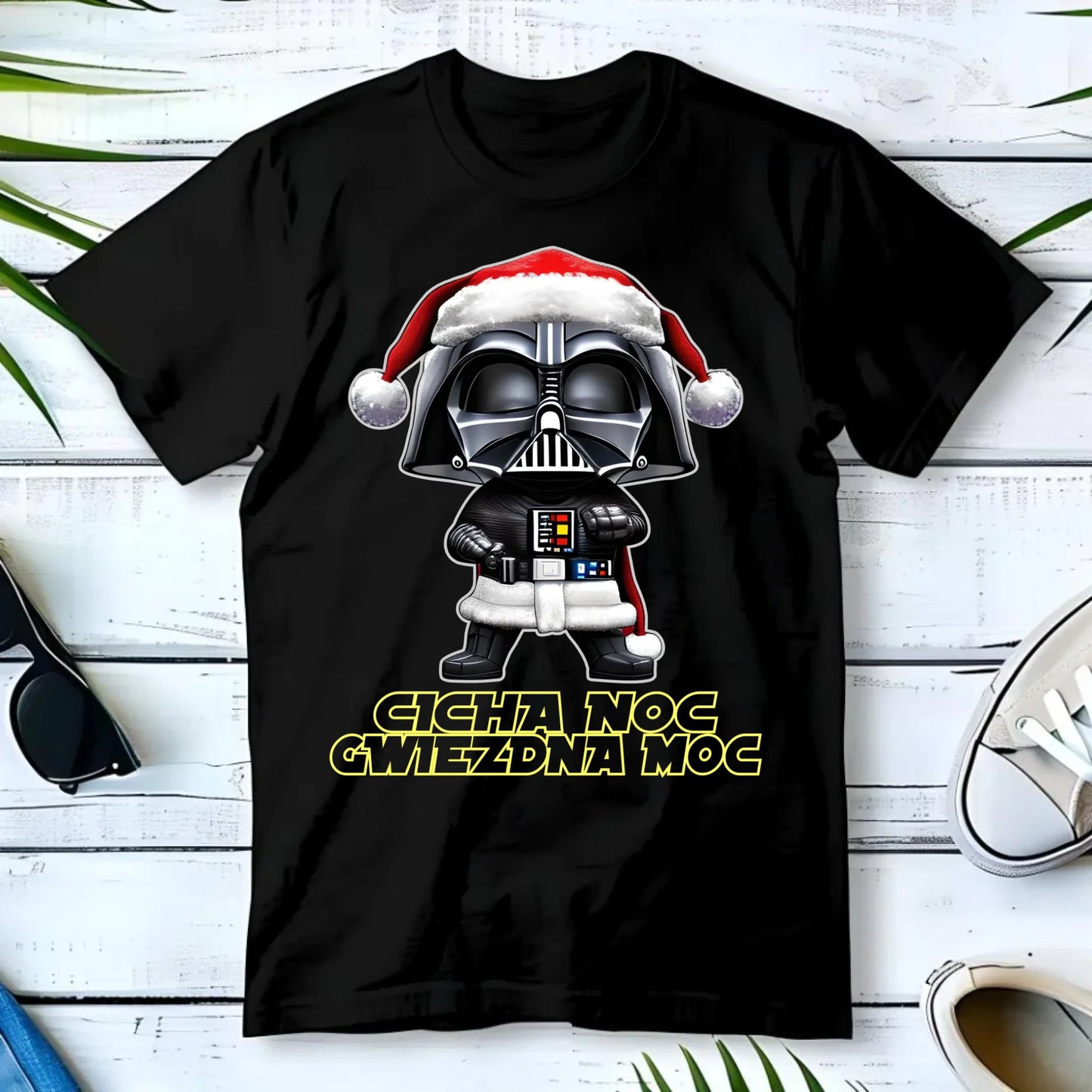 Koszulka męska świąteczna dla fanów Gwiezdnych Wojen - Cicha noc, gwiezdna moc BN132 - StoryCups.pl