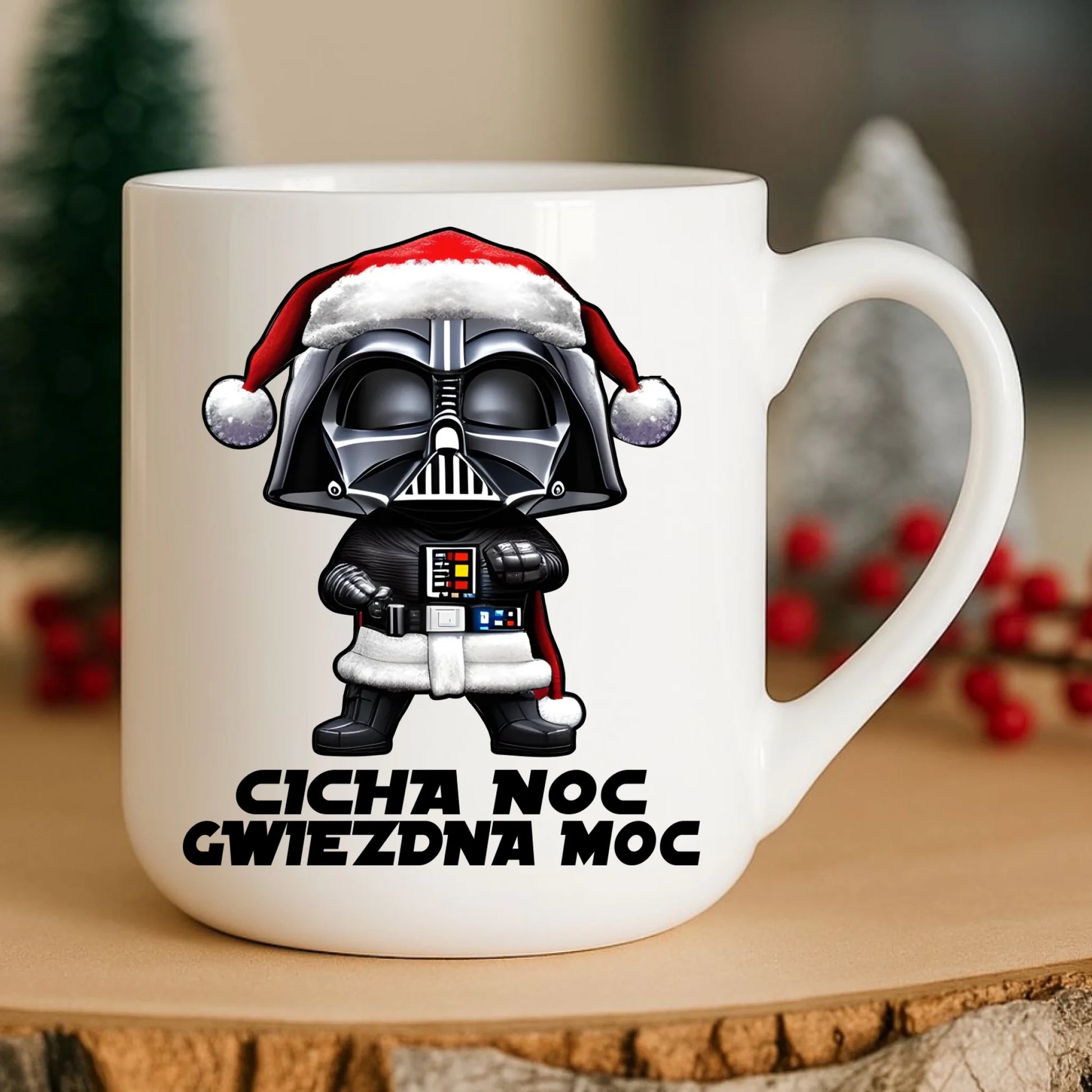 Kubek elegant dla fanów Gwiezdnych Wojen - Cicha noc, gwiezdna moc BN132 - StoryCups.pl