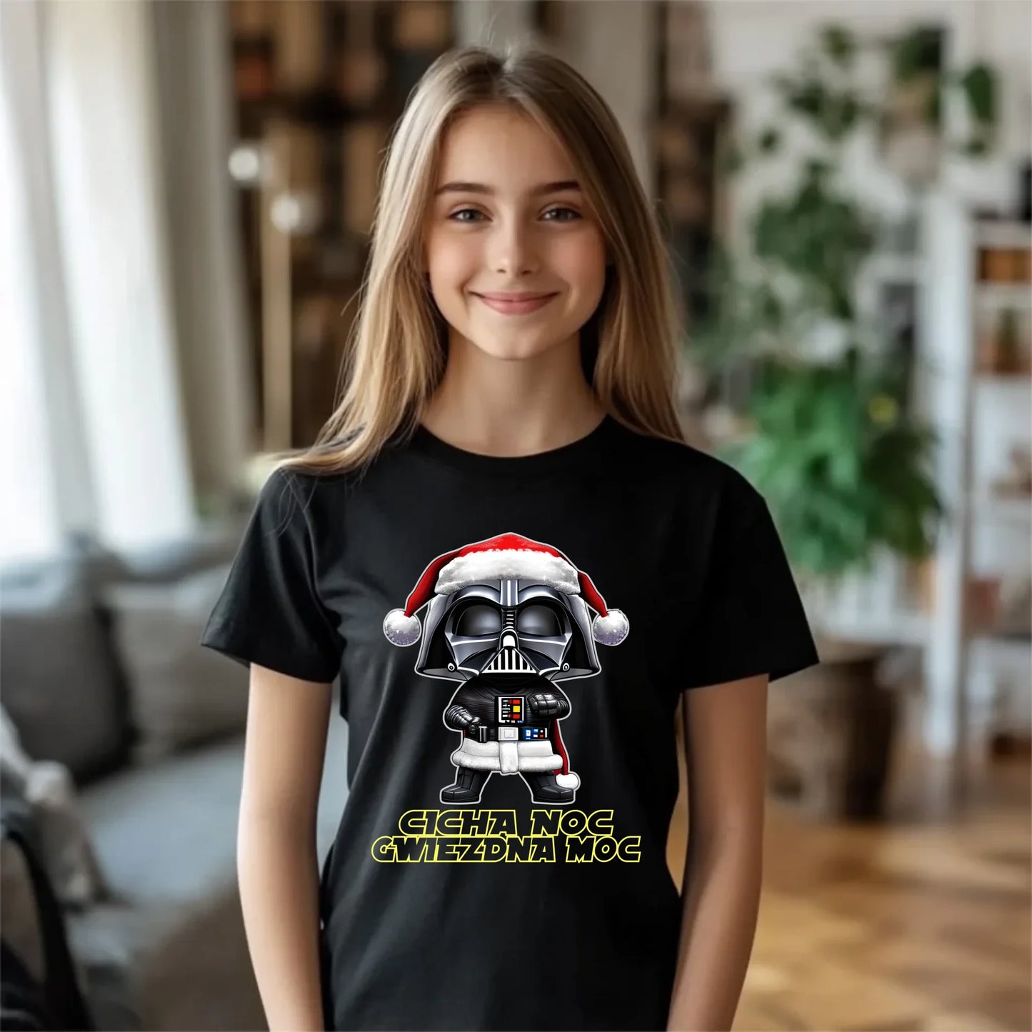 Koszulka dziecięca świąteczna dla fanów Gwiezdnych Wojen - Cicha noc, gwiezdna moc BN132 - StoryCups.pl