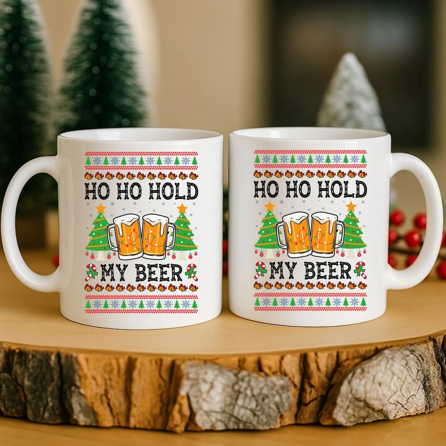 Kubek świąteczny - Ho ho hold my beer BN131 - StoryCups.pl