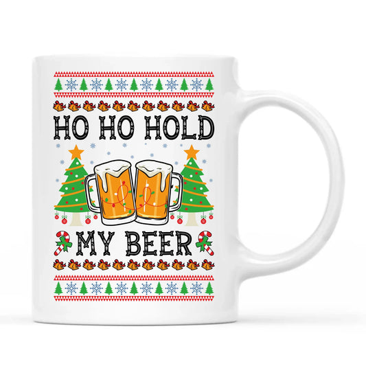 Kubek świąteczny - Ho ho hold my beer BN131 - StoryCups.pl