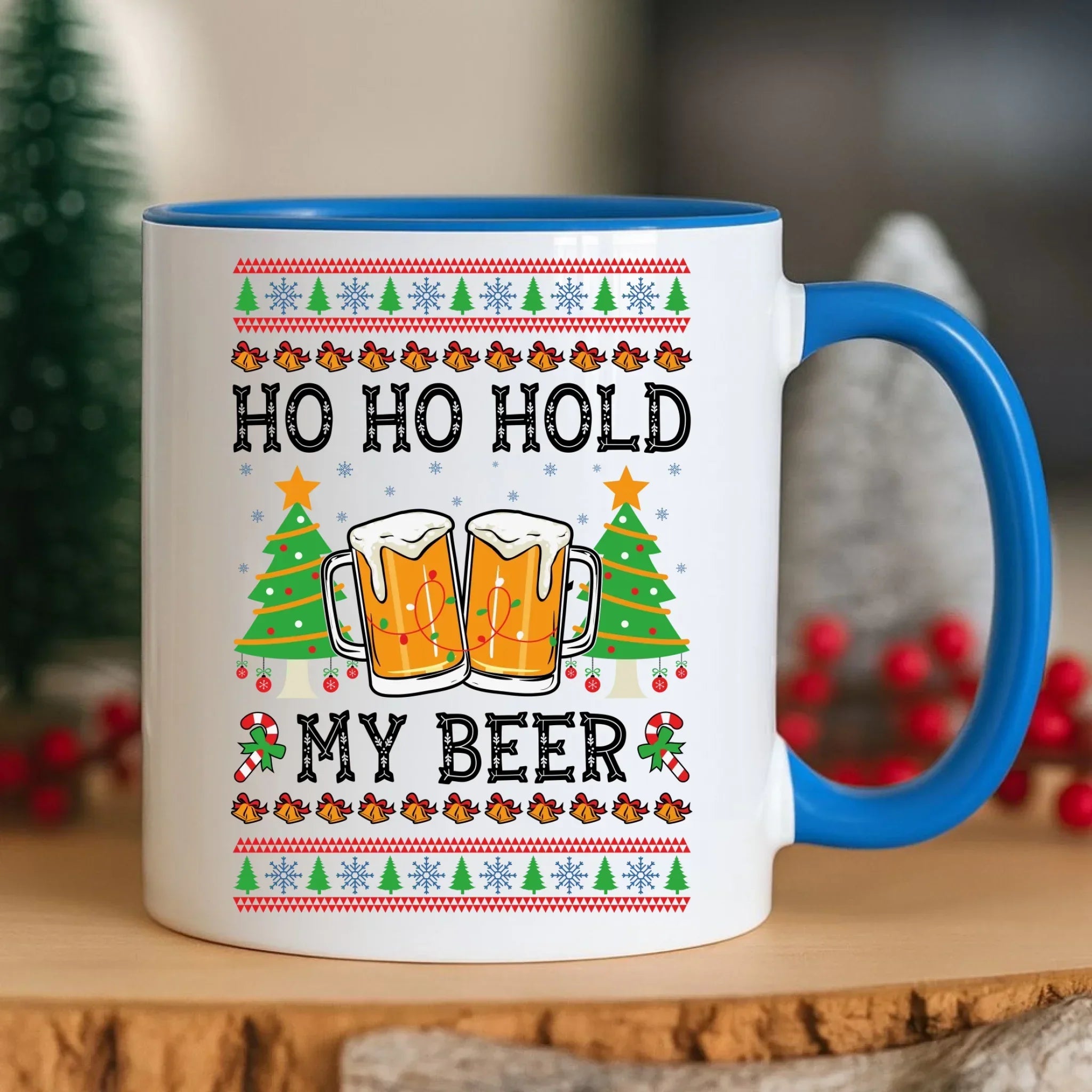 Kubek świąteczny - Ho ho hold my beer BN131 - StoryCups.pl