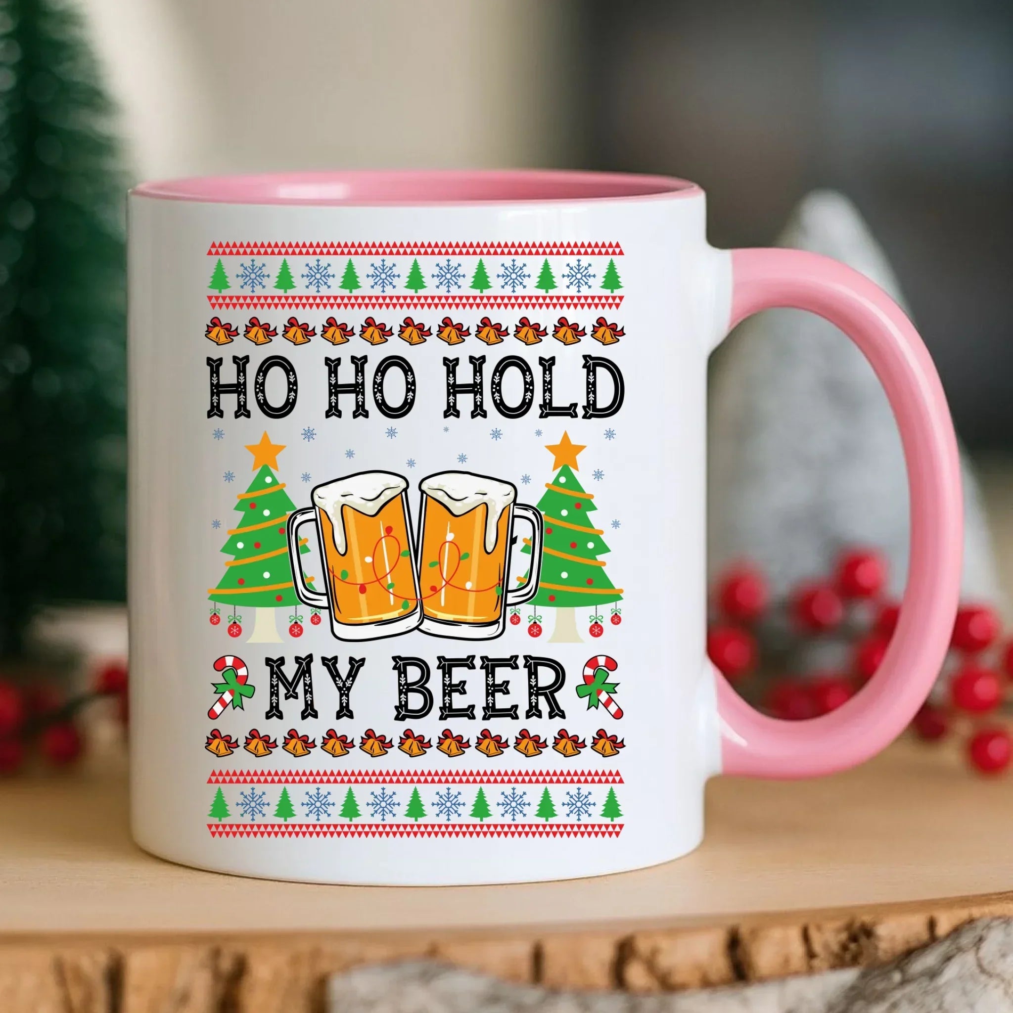 Kubek świąteczny - Ho ho hold my beer BN131 - StoryCups.pl