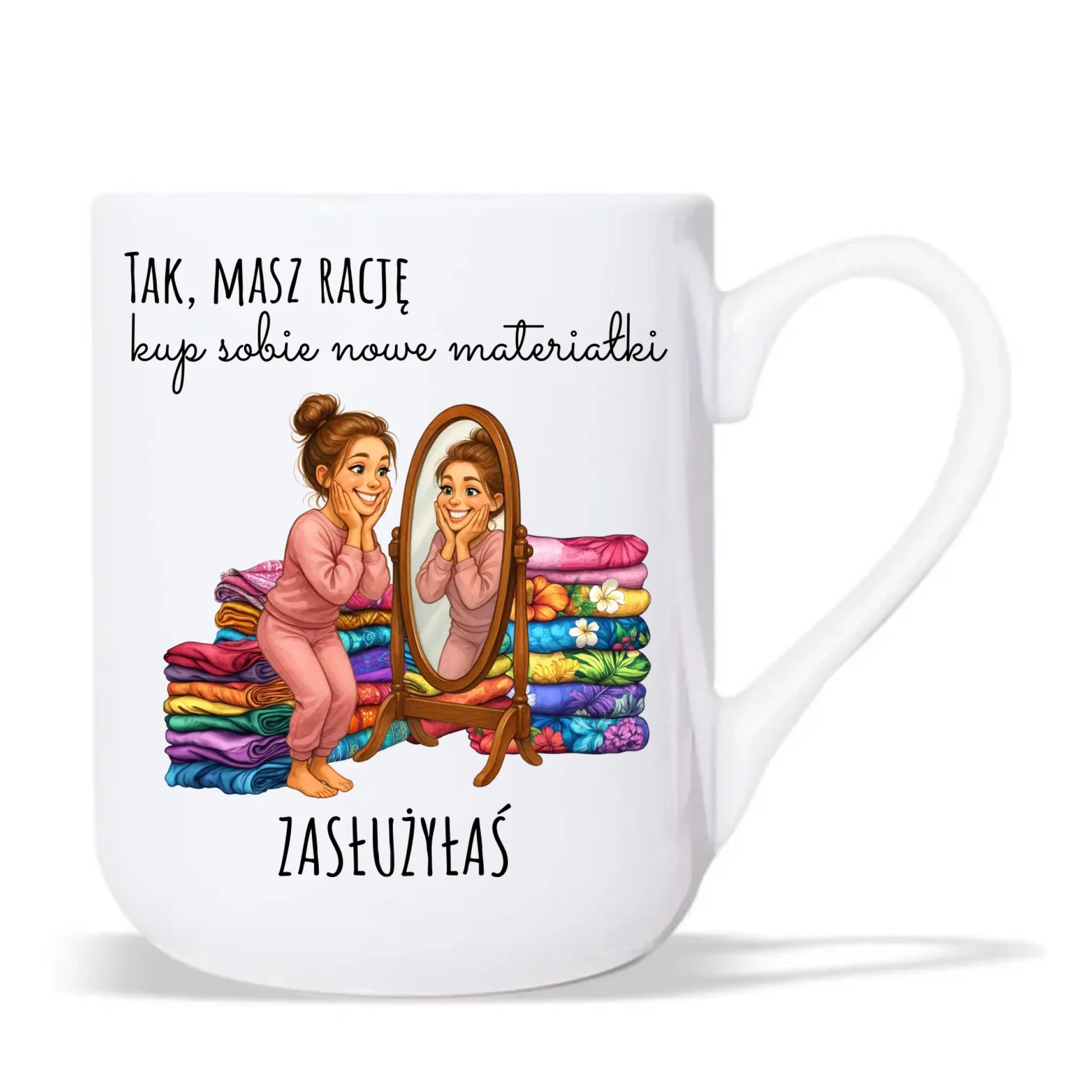 Kubek elegant szyciowy dla krawcowej - Kup sobie materiałki HS22 - StoryCups.pl