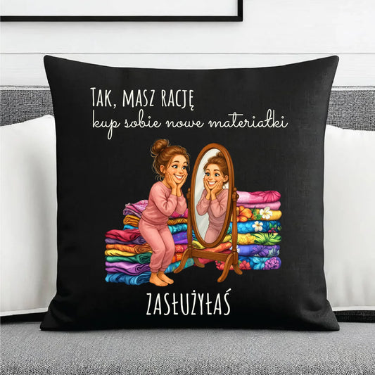 Poduszka dekoracyjna szyciowa dla krawcowej - Kup sobie materiałki HS22 - StoryCups.pl