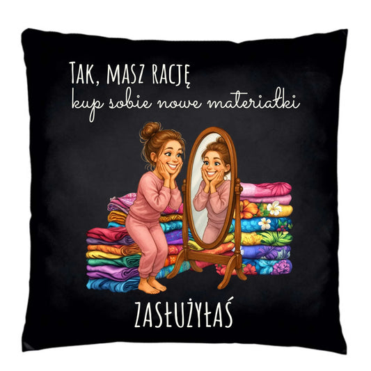 Poduszka dekoracyjna szyciowa dla krawcowej - Kup sobie materiałki HS22 - StoryCups.pl