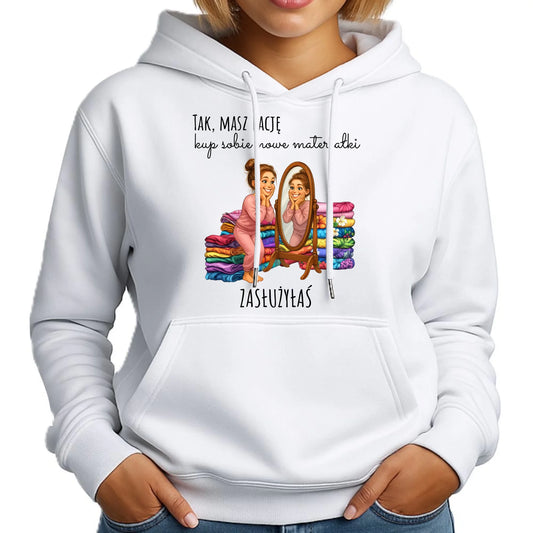 Bluza damska z kapturem szyciowa dla krawcowej - Kup sobie materiałki HS22 - StoryCups.pl