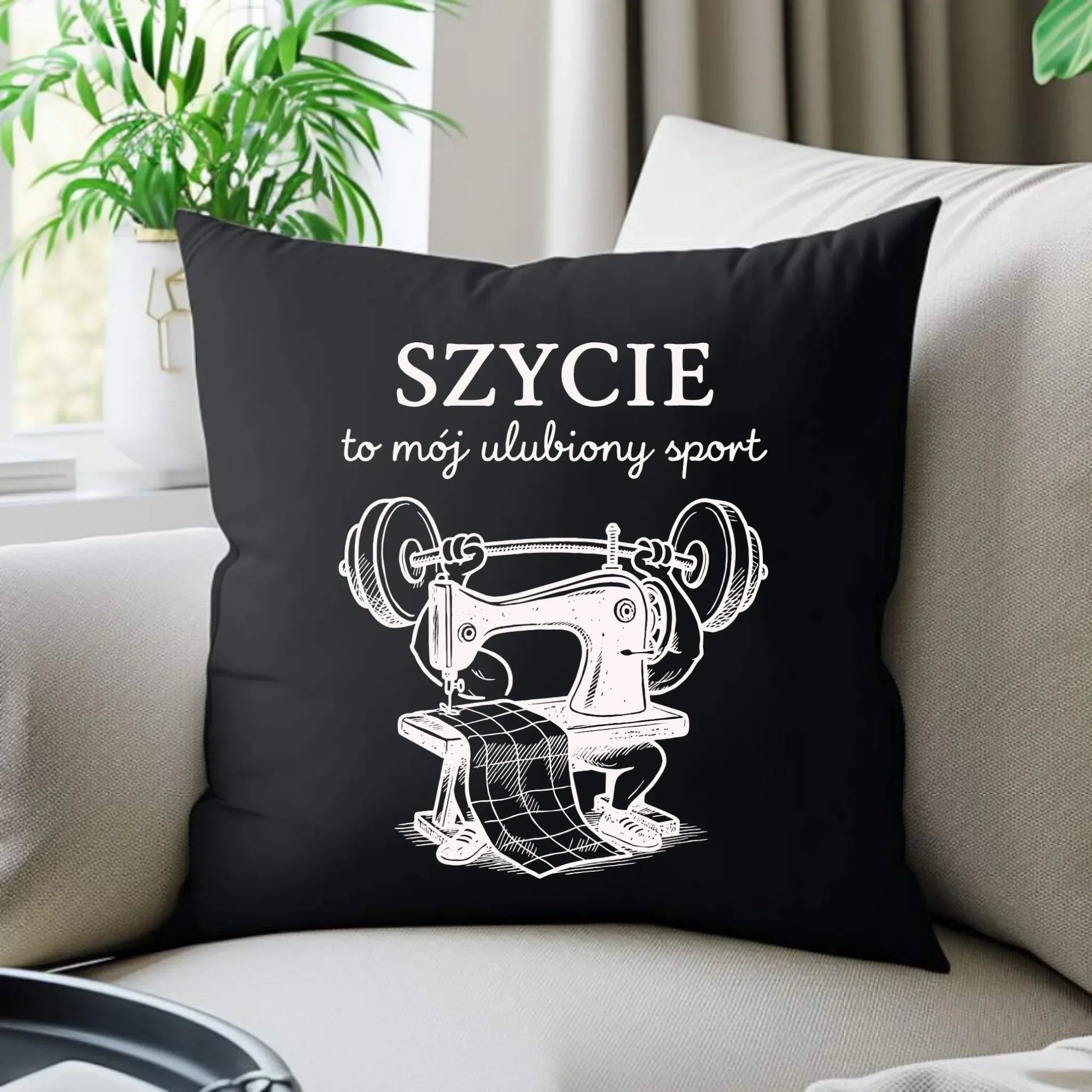 Poduszka dekoracyjna szyciowa dla krawcowej - Szycie to mój ulubiony sport HS23 - StoryCups.pl