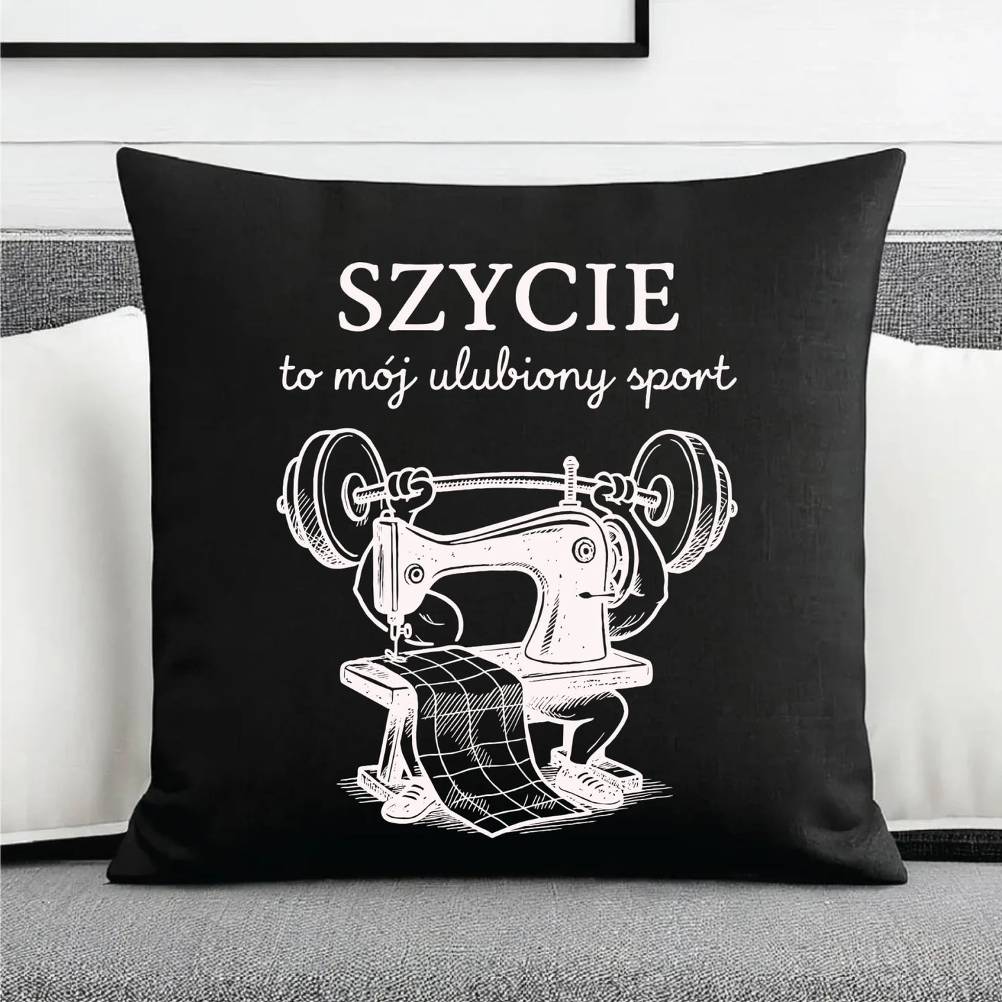 Poduszka dekoracyjna szyciowa dla krawcowej - Szycie to mój ulubiony sport HS23 - StoryCups.pl