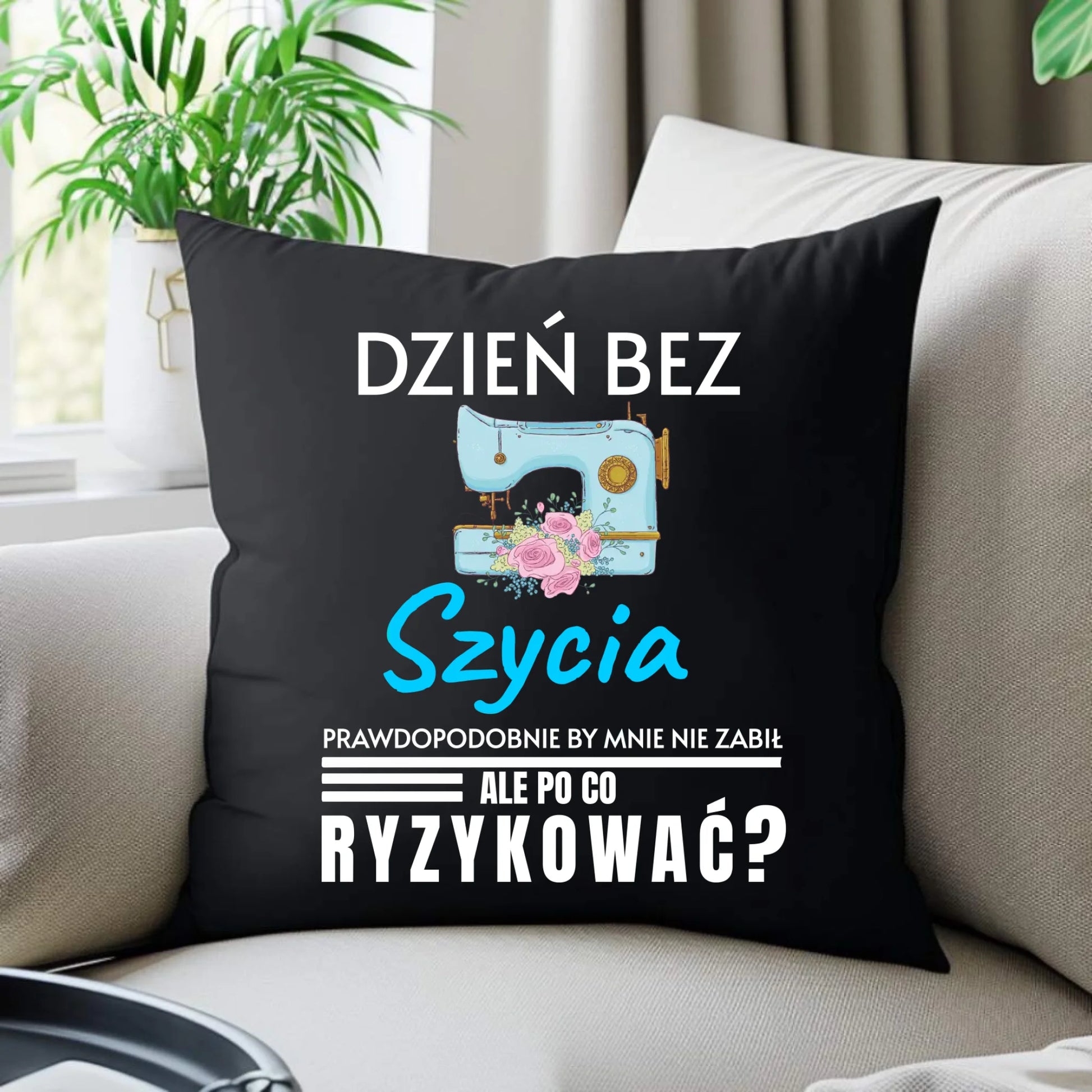 Poduszka dekoracyjna szyciowa dla krawcowej - Dzień bez szycia HS24 - StoryCups.pl