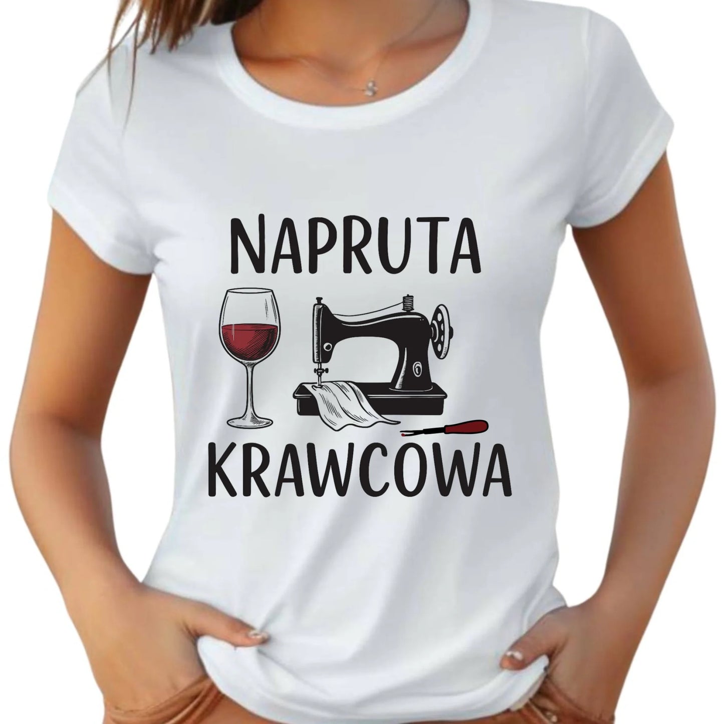 Koszulka damska szyciowa dla krawcowej - Napruta krawcowa HS25 - StoryCups.pl