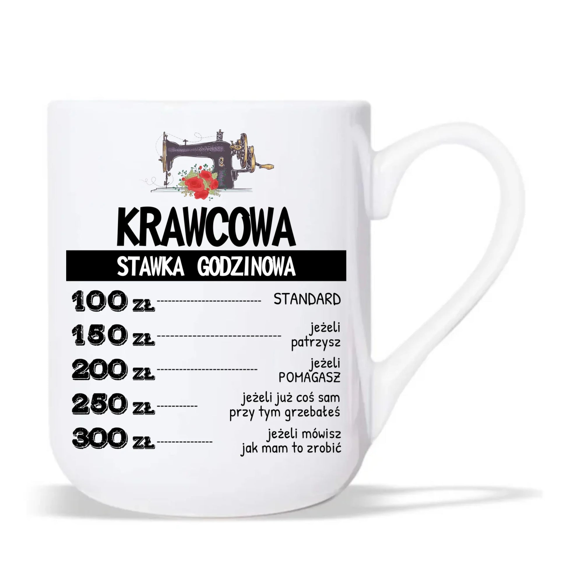 Kubek elegant szyciowy dla krawcowej - Stawka godzinowa HS26 - StoryCups.pl