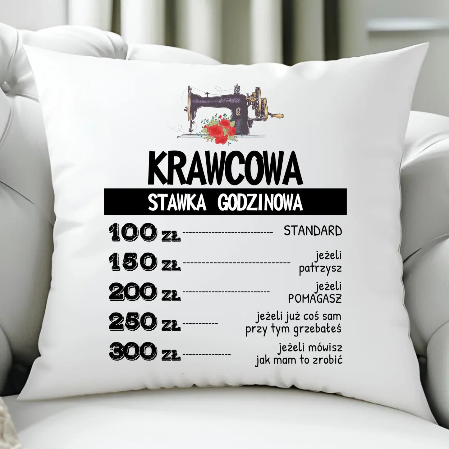 Poduszka szyciowa dla krawcowej - Stawka godzinowa HS26 - StoryCups.pl