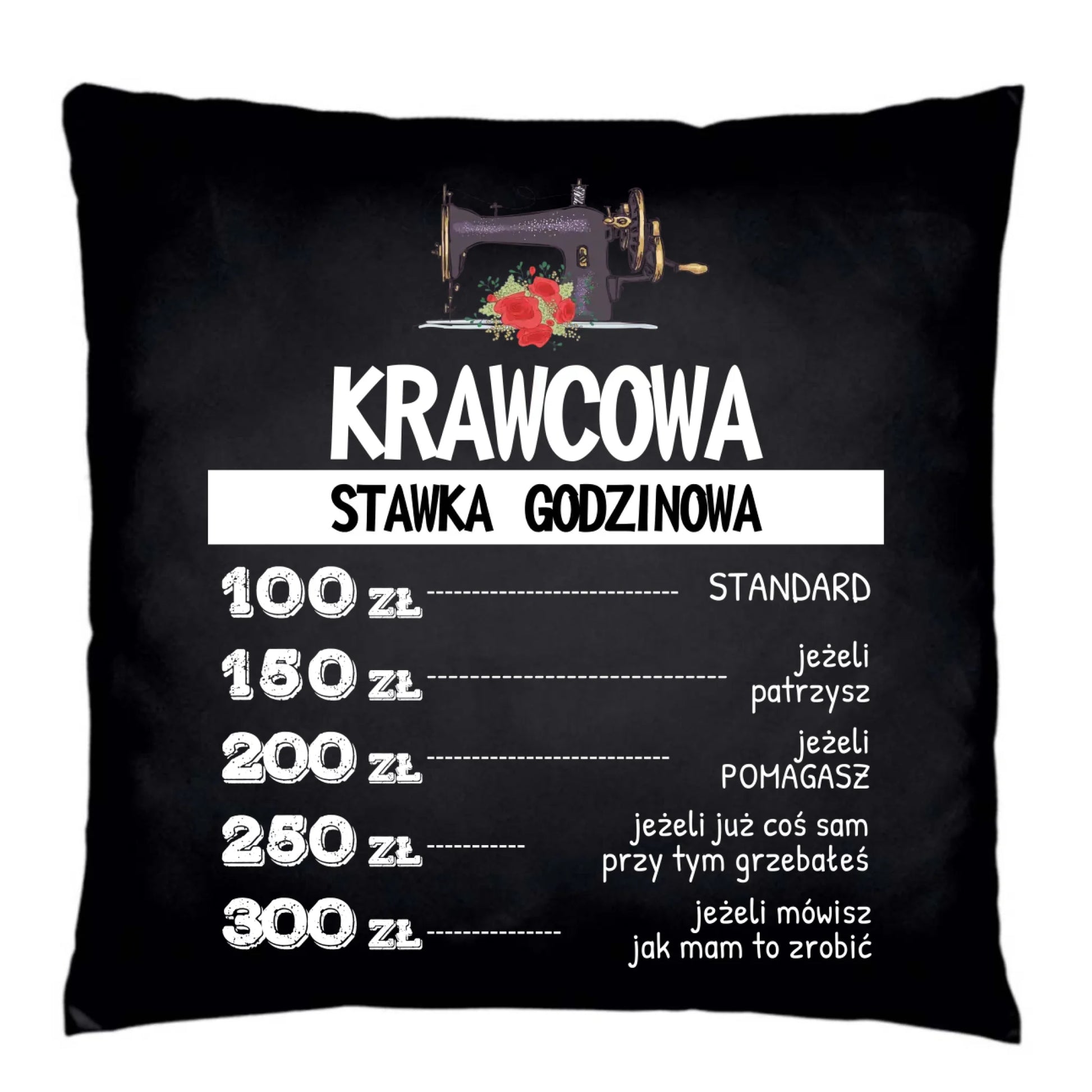 Poduszka dekoracyjna szyciowa dla krawcowej - Stawka godzinowa HS26 - StoryCups.pl