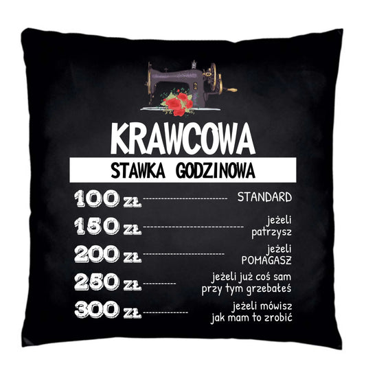 Poduszka dekoracyjna szyciowa dla krawcowej - Stawka godzinowa HS26 - StoryCups.pl