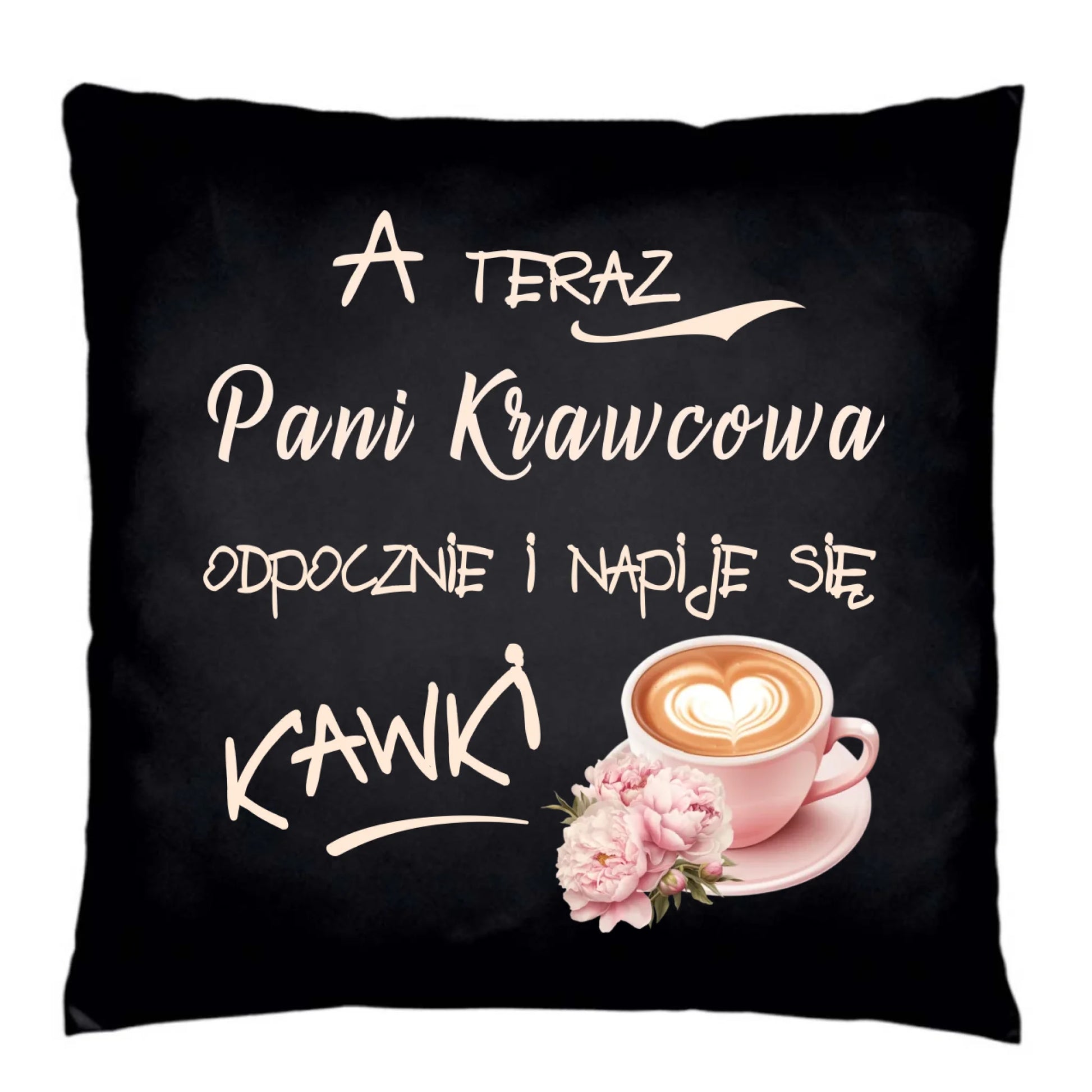 Poduszka dekoracyjna szyciowa dla krawcowej - Napije się kawki HS27 - StoryCups.pl