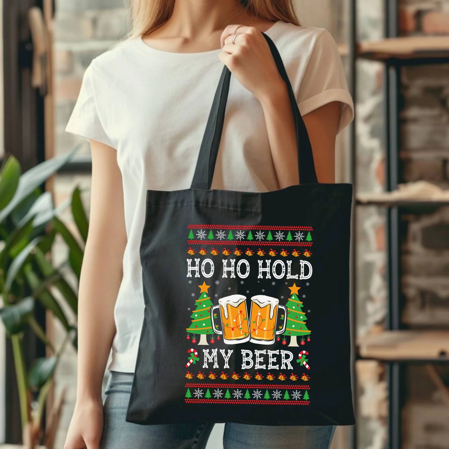 Torba świąteczna - Ho ho hold my beer BN131 - StoryCups.pl