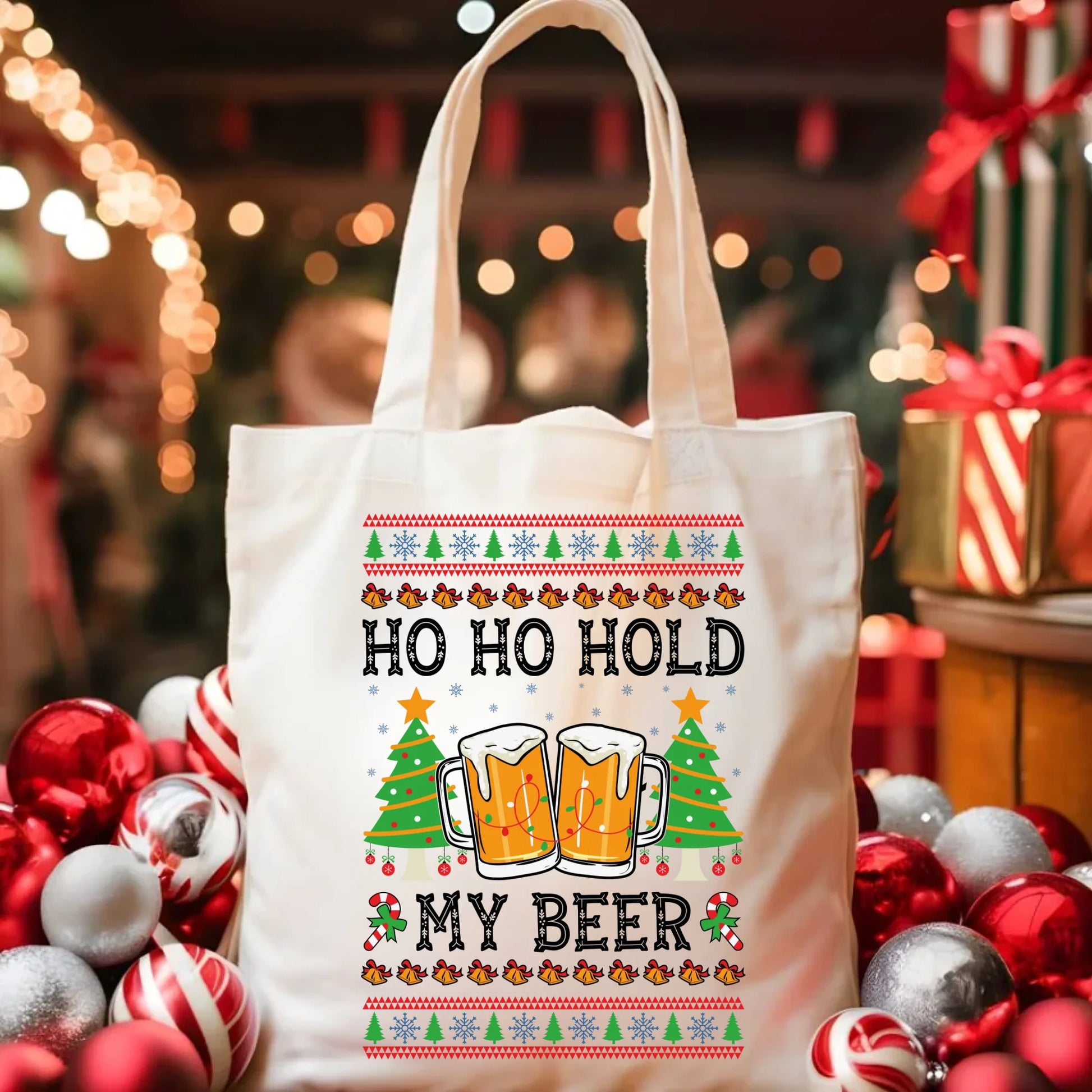 Torba świąteczna - Ho ho hold my beer BN131 - StoryCups.pl