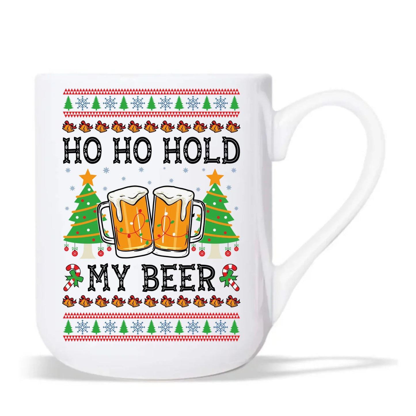 Kubek elegant świąteczny - Ho ho hold my beer BN131 - StoryCups.pl