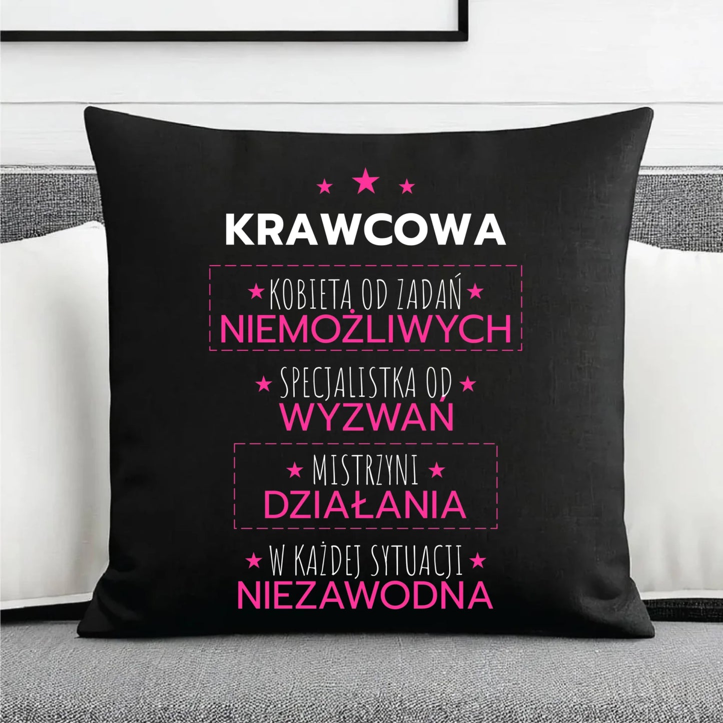 Poduszka dekoracyjna szyciowa dla krawcowej - Kobieta od zadań niemożliwych HS29 - StoryCups.pl