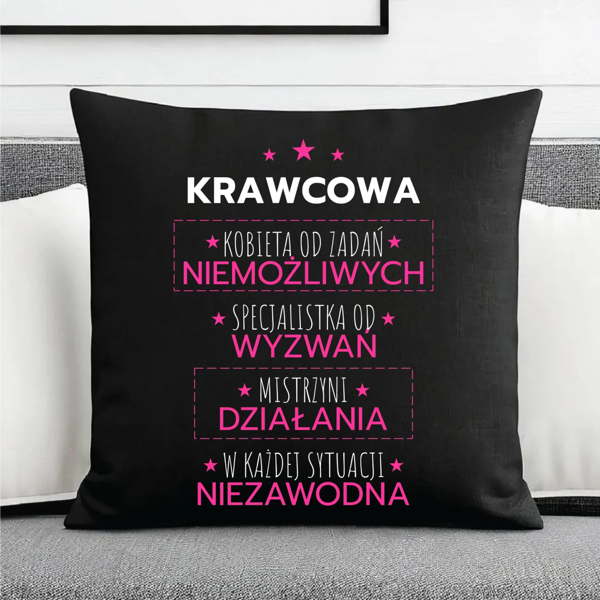 Poduszka dekoracyjna szyciowa dla krawcowej - Kobieta od zadań niemożliwych HS29 - StoryCups.pl