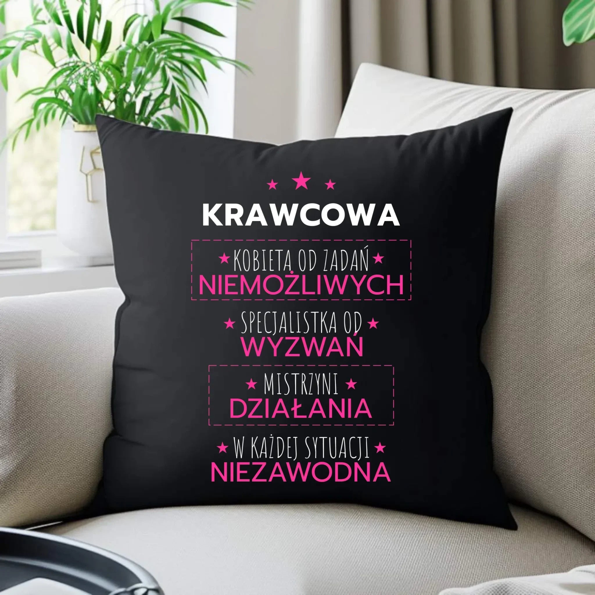 Poduszka dekoracyjna szyciowa dla krawcowej - Kobieta od zadań niemożliwych HS29 - StoryCups.pl