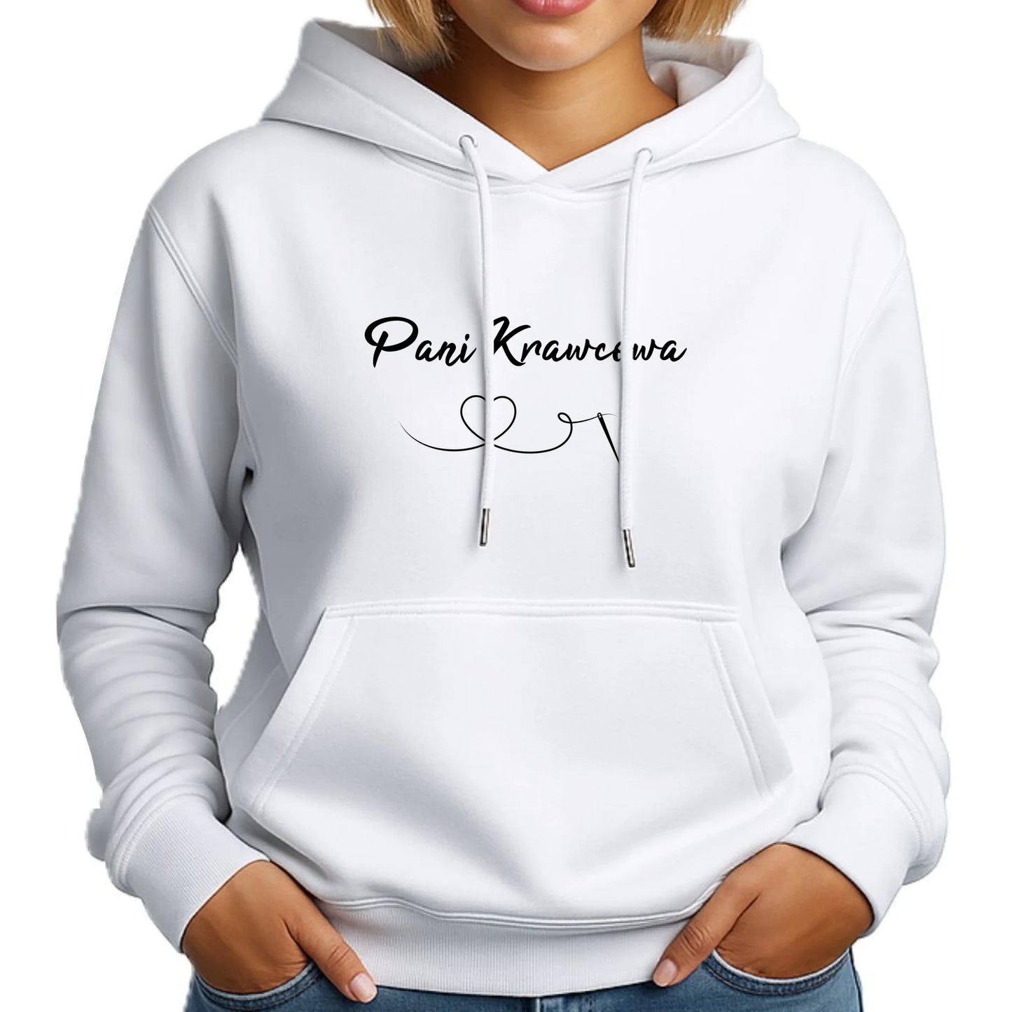 Bluza damska z kapturem szyciowa dla krawcowej - Pani Krawcowa HS30 - StoryCups.pl