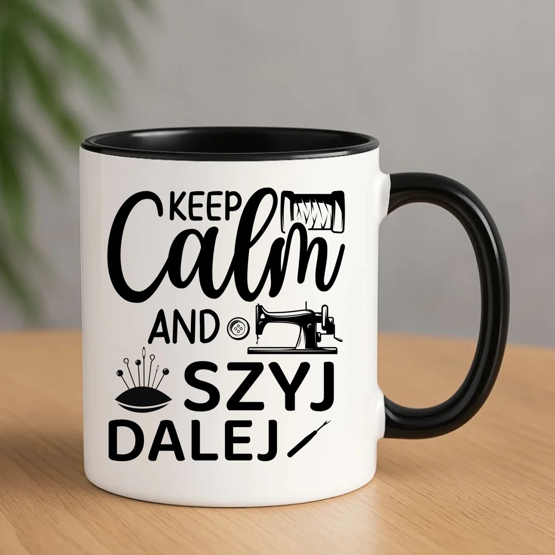 Kubek szyciowy dla krawcowej – KEEP CALM and SZYJ DALEJ HS31 - StoryCups.pl