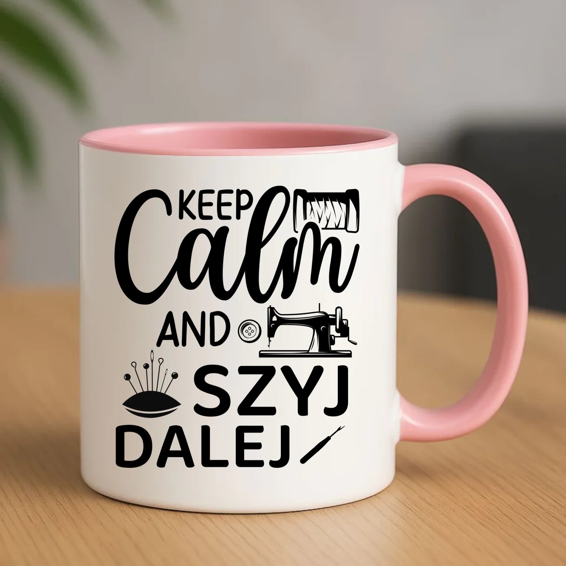 Kubek szyciowy dla krawcowej – KEEP CALM and SZYJ DALEJ HS31 - StoryCups.pl