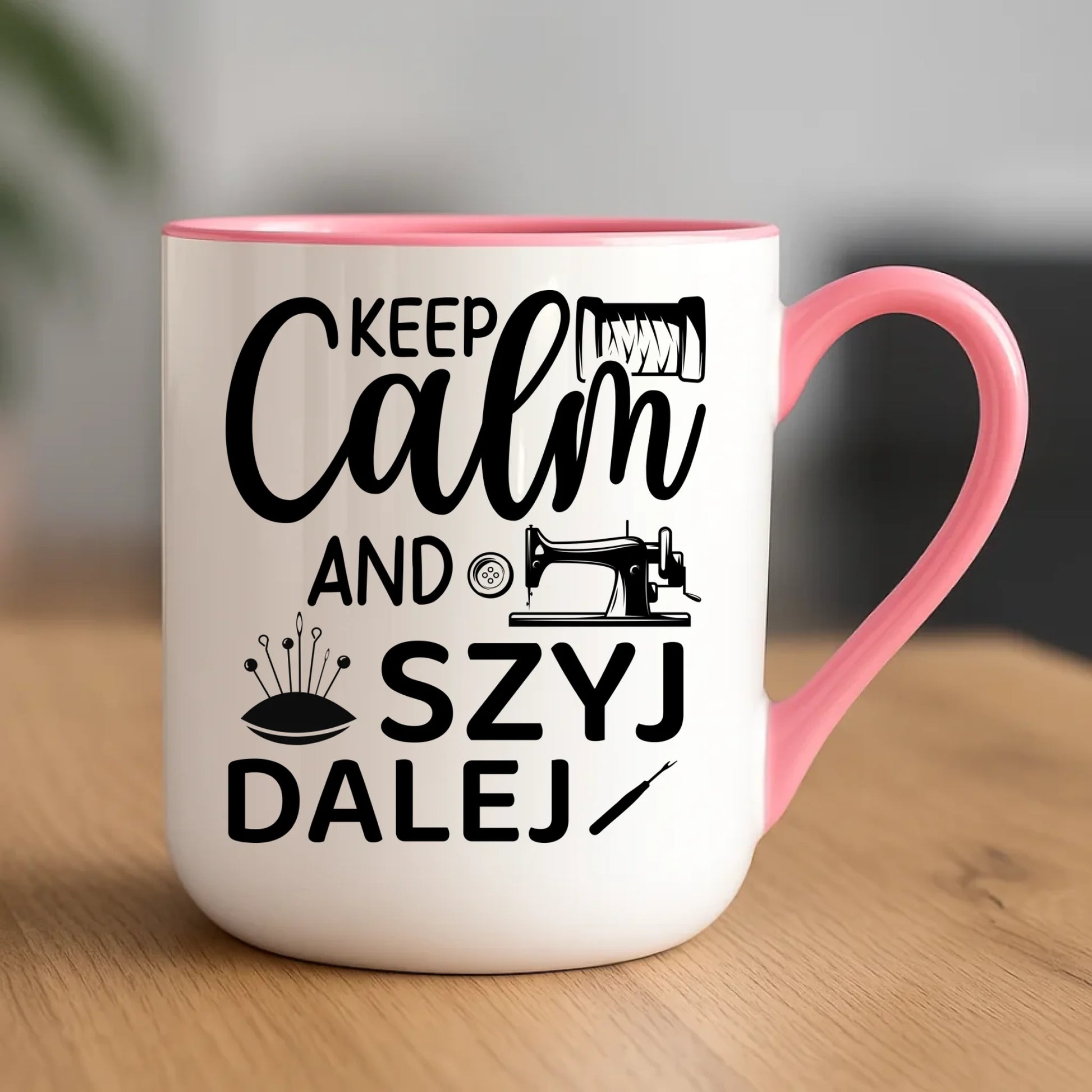 Kubek elegant szyciowy dla krawcowej - KEEP CALM and SZYJ DALEJ HS31 - StoryCups.pl