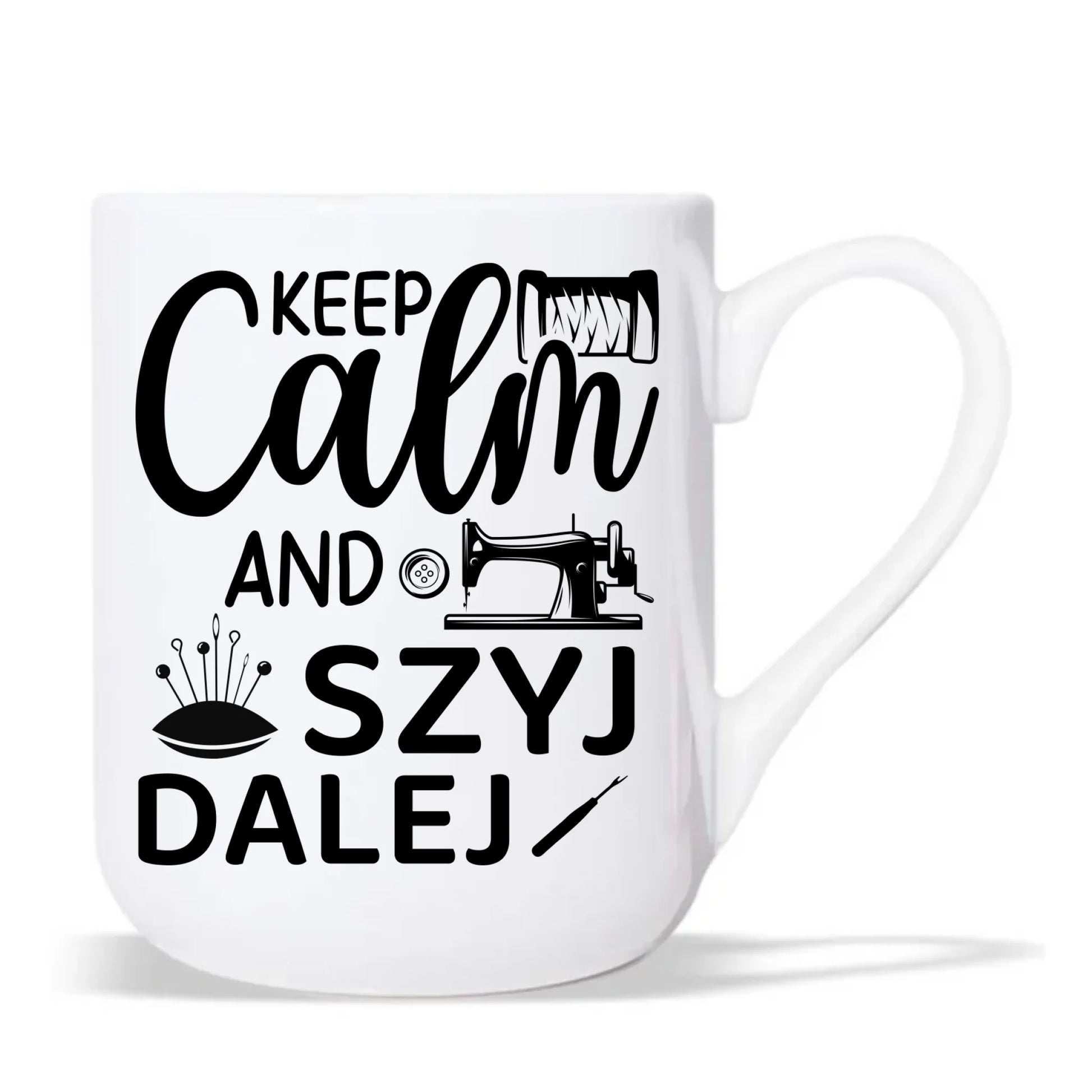 Kubek elegant szyciowy dla krawcowej - KEEP CALM and SZYJ DALEJ HS31 - StoryCups.pl