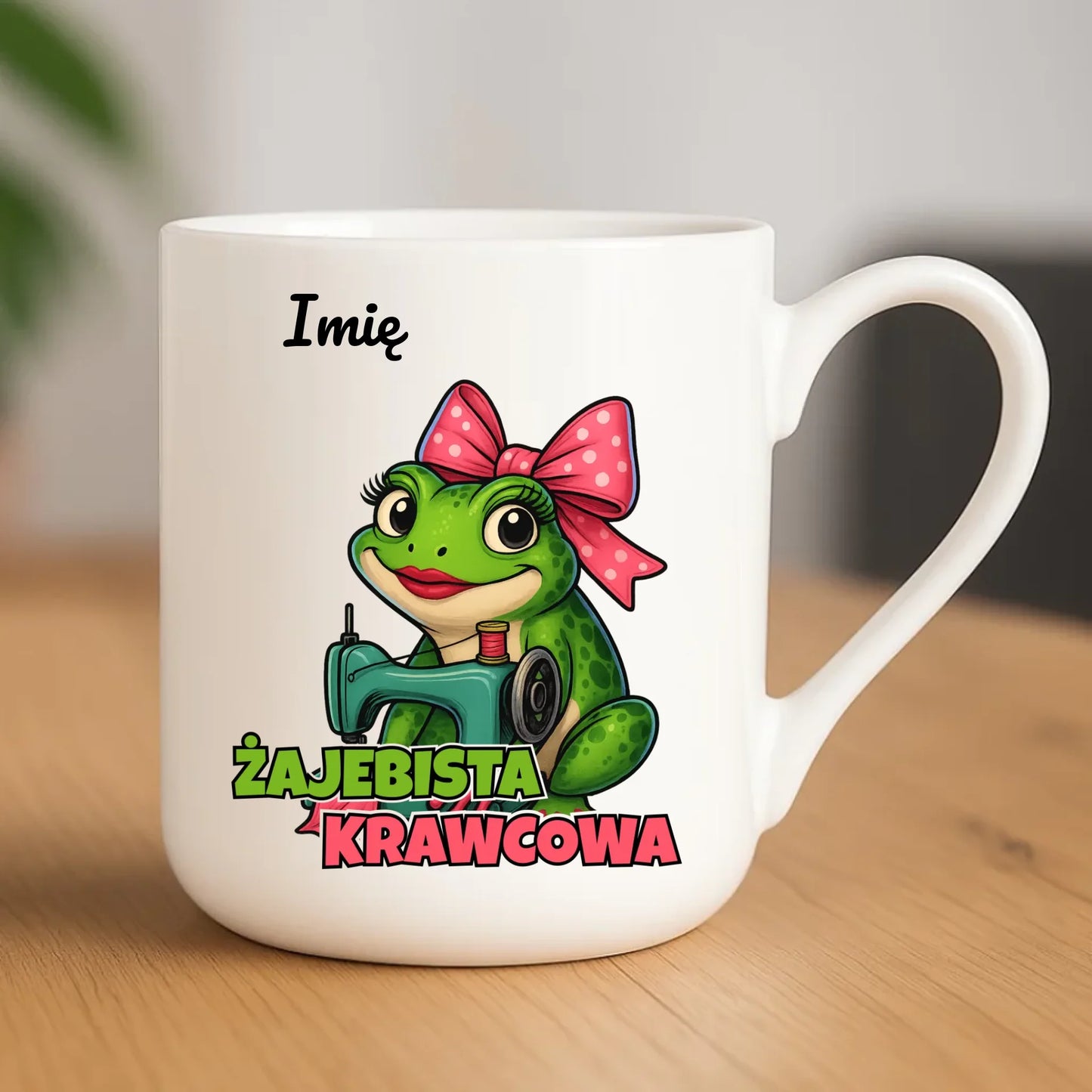 Kubek elegant szyciowy dla krawcowej - Żajebista Krawcowa - personalizowany HS32 - StoryCups.pl