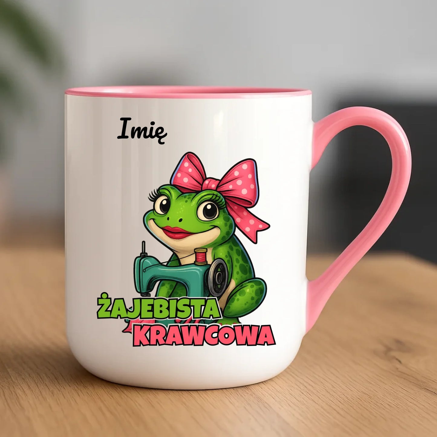Kubek elegant szyciowy dla krawcowej - Żajebista Krawcowa - personalizowany HS32 - StoryCups.pl