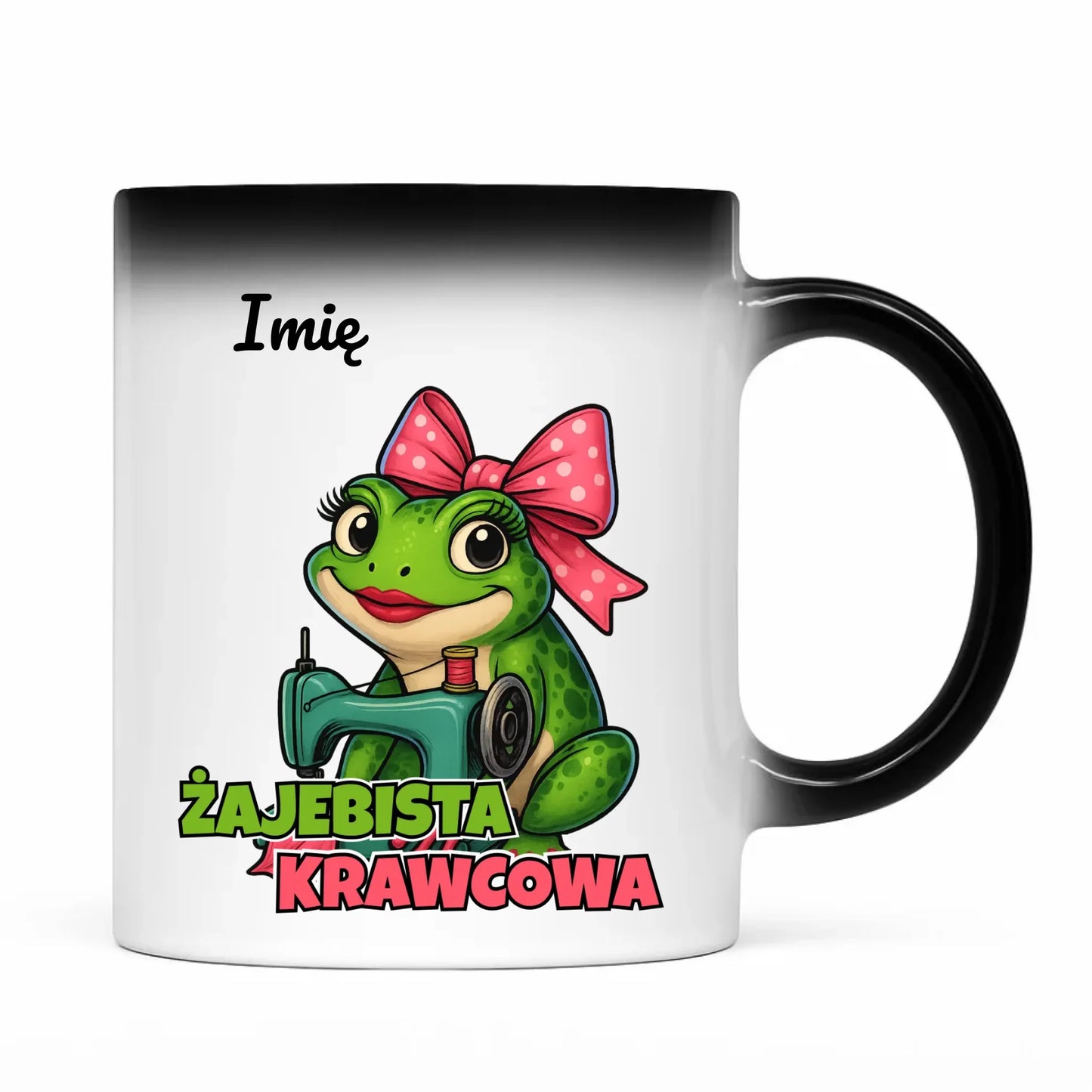 Kubek magiczny szyciowy dla krawcowej - Żajebista Krawcowa - personalizowany HS32 - StoryCups.pl