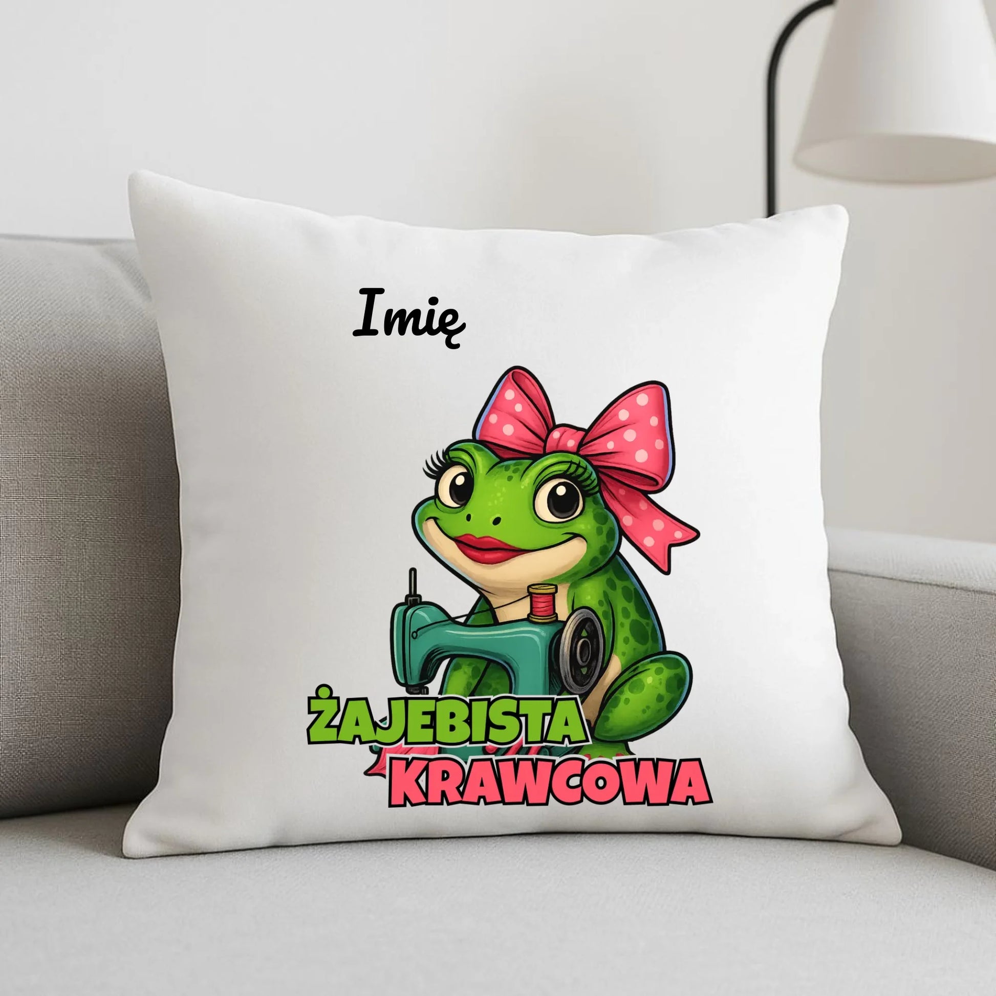 Poduszka szyciowa dla krawcowej - Żajebista Krawcowa - personalizowana HS32 - StoryCups.pl