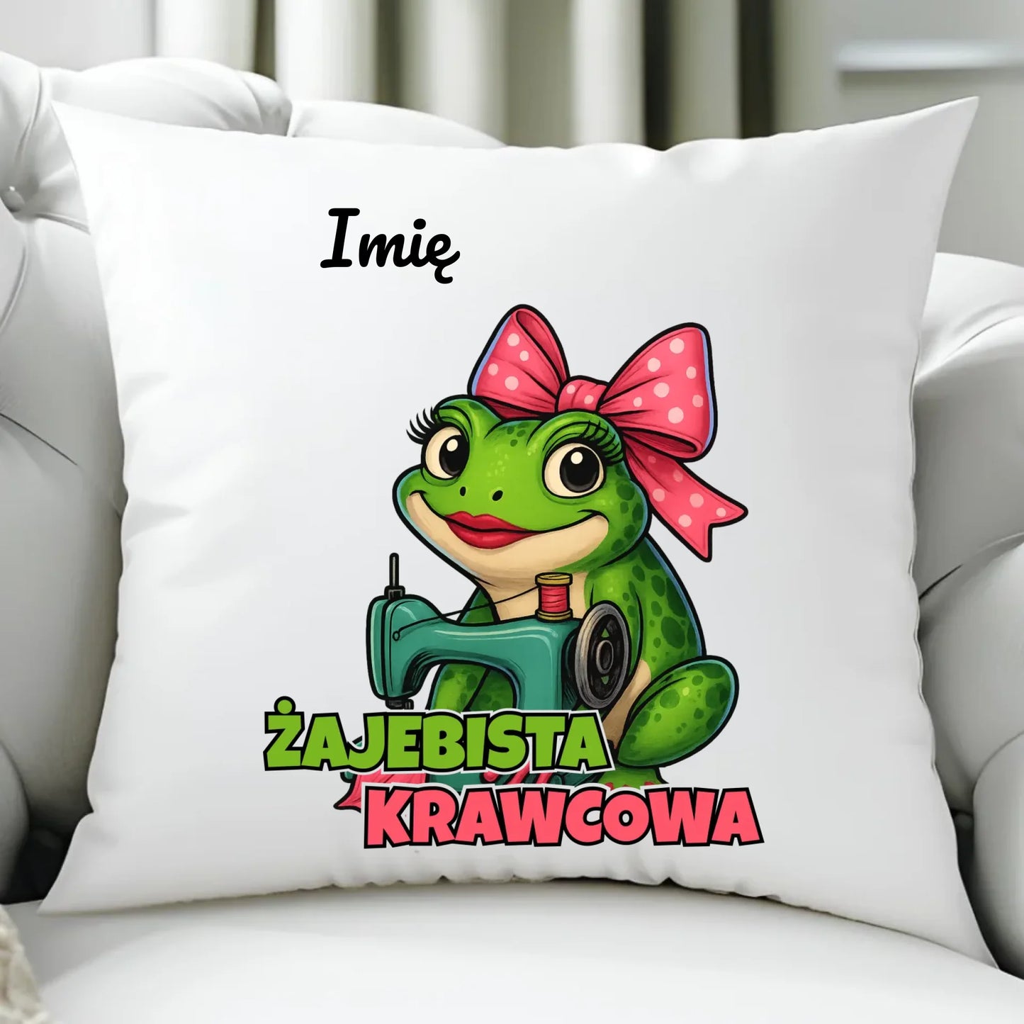 Poduszka szyciowa dla krawcowej - Żajebista Krawcowa - personalizowana HS32 - StoryCups.pl