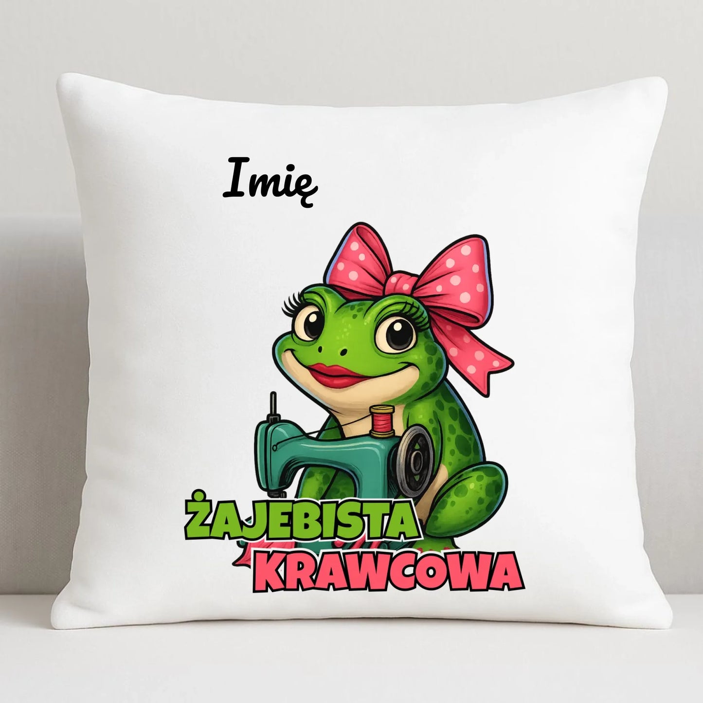 Poduszka szyciowa dla krawcowej - Żajebista Krawcowa - personalizowana HS32 - StoryCups.pl