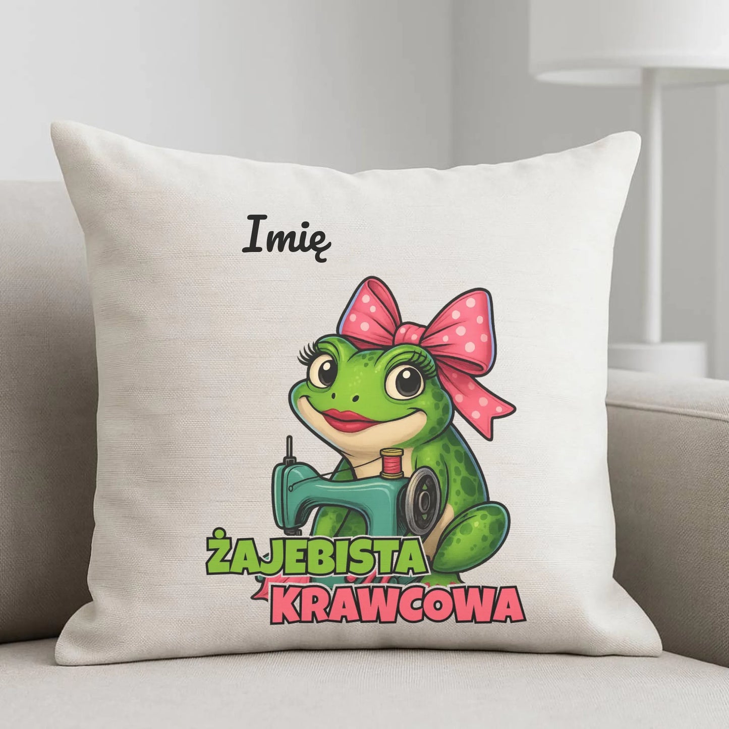 Poduszka szyciowa dla krawcowej - Żajebista Krawcowa - personalizowana HS32 - StoryCups.pl