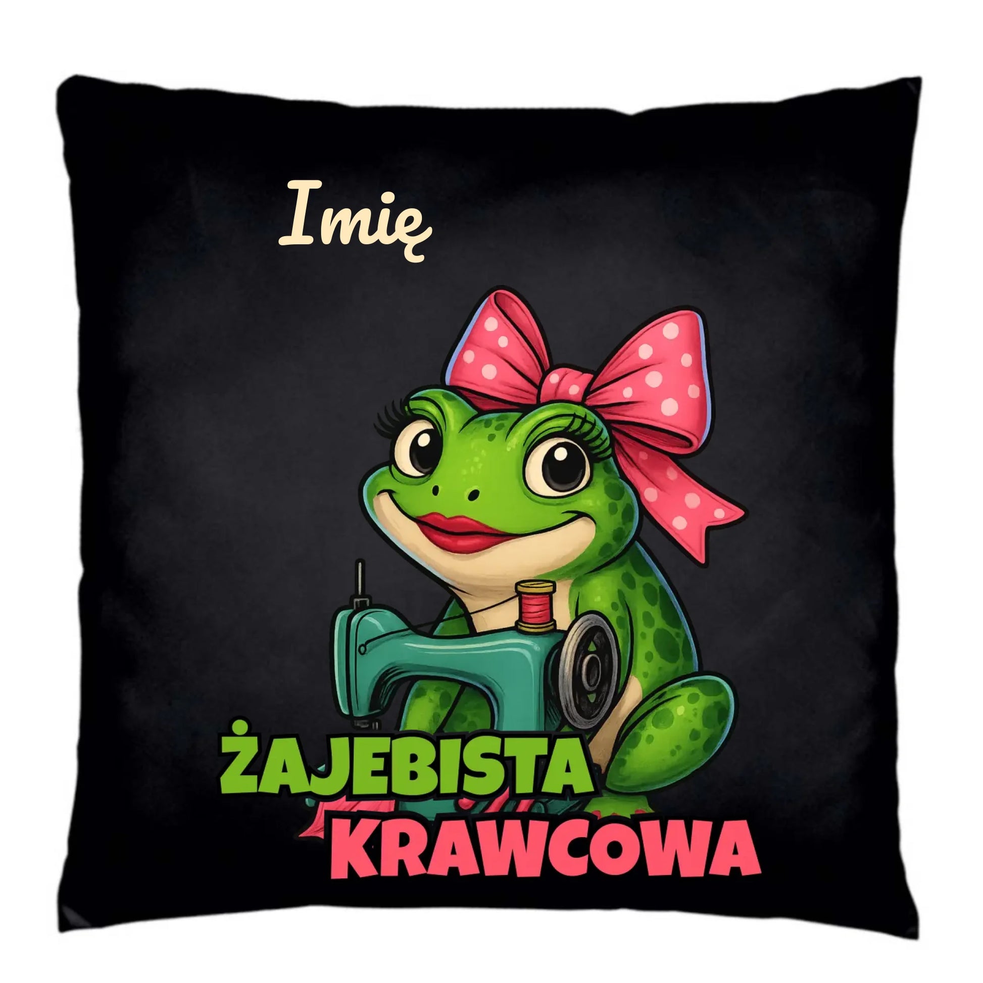 Poduszka dekoracyjna szyciowa dla krawcowej - Żajebista Krawcowa - personalizowana HS32 - StoryCups.pl