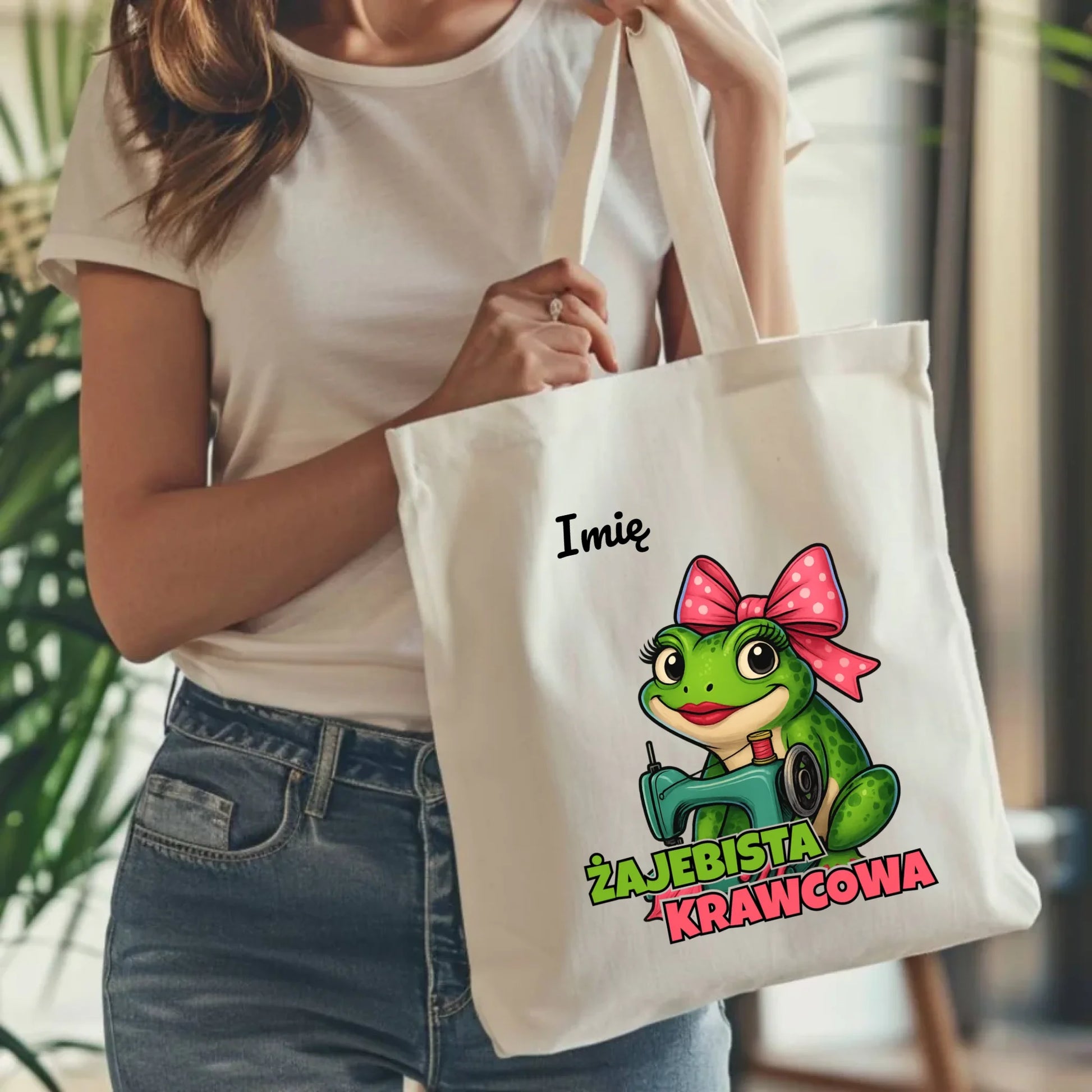 Torba szyciowa dla krawcowej - Żajebista Krawcowa - personalizowana HS32 - StoryCups.pl