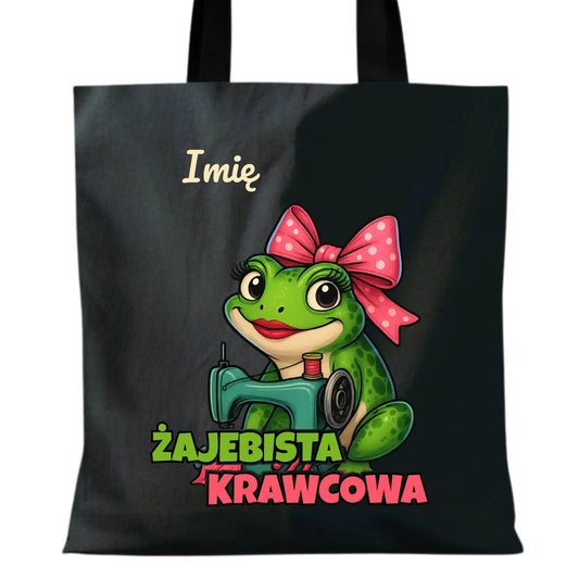 Torba szyciowa dla krawcowej - Żajebista Krawcowa - personalizowana HS32 - StoryCups.pl