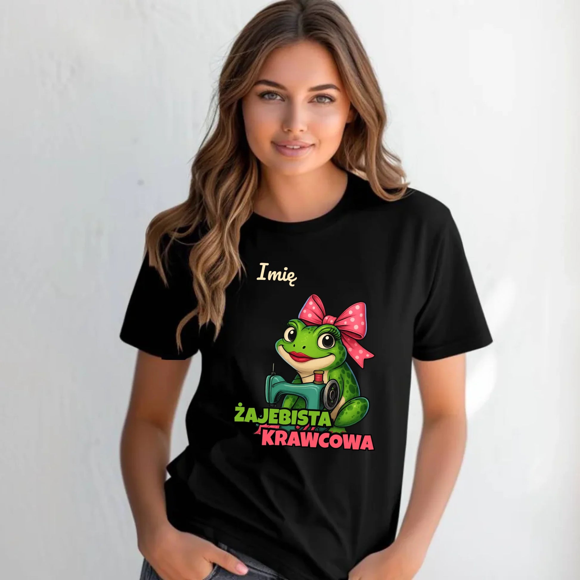 Koszulka damska szyciowa dla krawcowej - Żajebista Krawcowa - personalizowana HS32 - StoryCups.pl