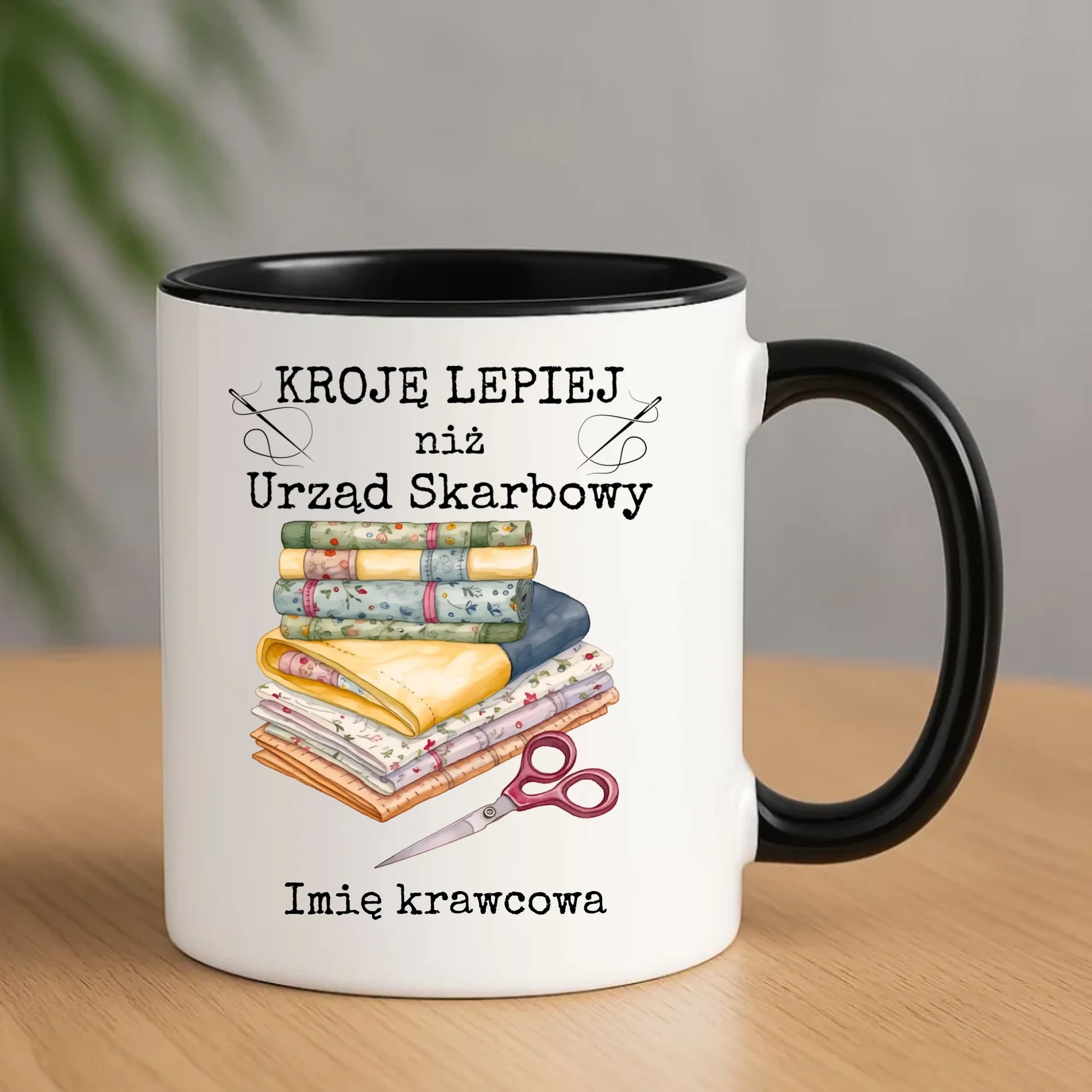 Kubek szyciowy dla krawcowej – Kroję lepiej niż US - personalizowany HS33 - StoryCups.pl
