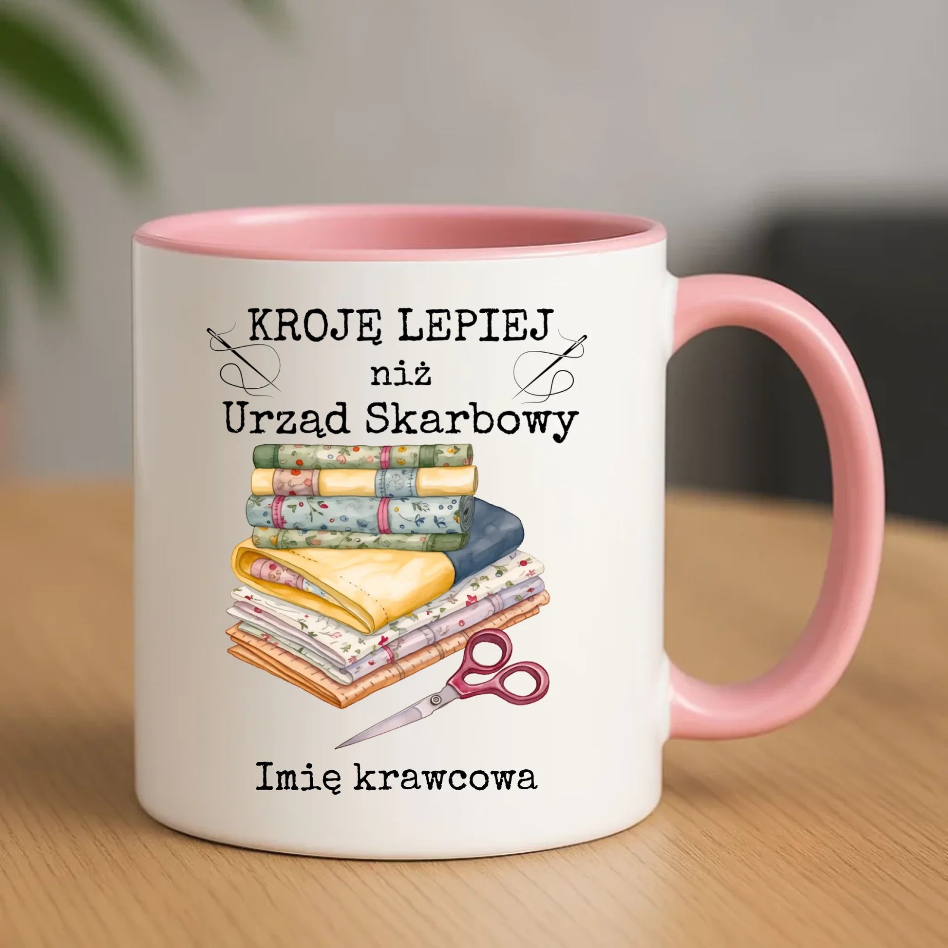 Kubek szyciowy dla krawcowej – Kroję lepiej niż US - personalizowany HS33 - StoryCups.pl