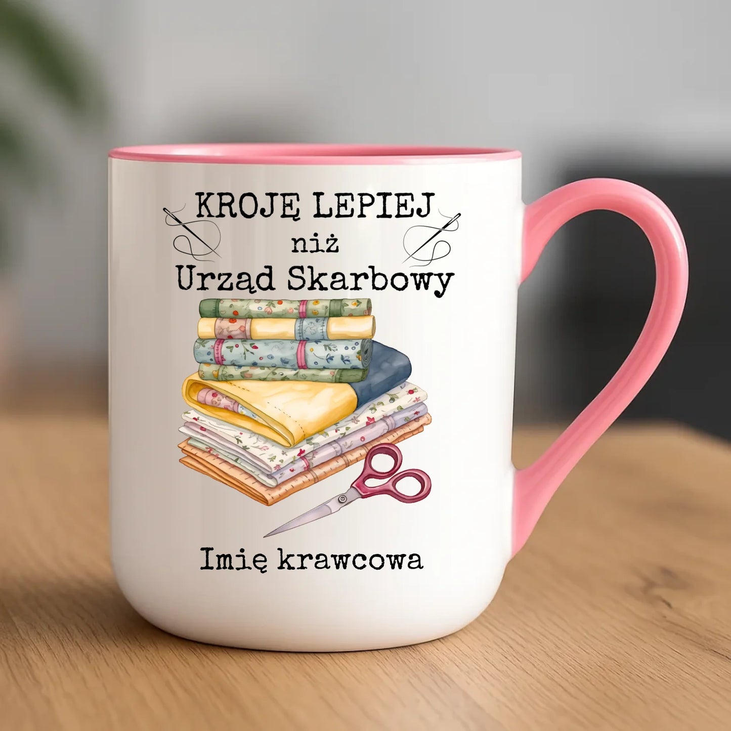 Kubek elegant szyciowy dla krawcowej - Kroję lepiej niż US - personalizowany HS33 - StoryCups.pl