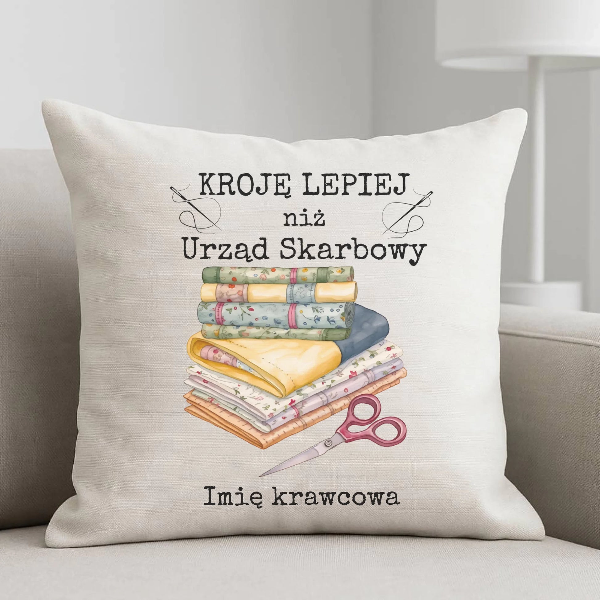 Poduszka szyciowa dla krawcowej - Kroję lepiej niż US - personalizowana HS33 - StoryCups.pl