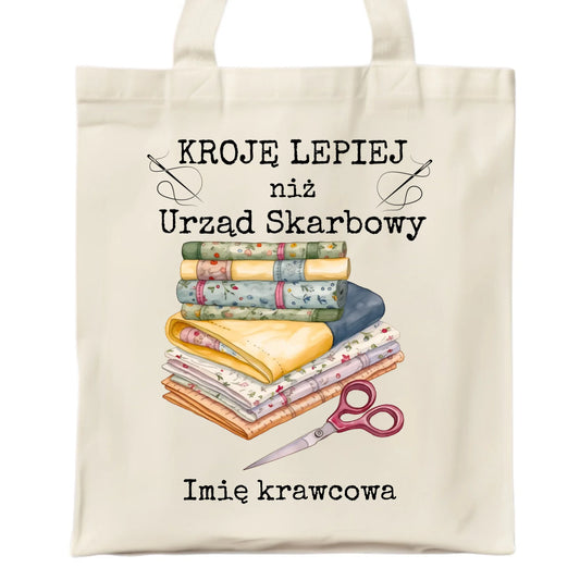 Torba szyciowa dla krawcowej - Kroję lepiej niż US - personalizowana HS33 - StoryCups.pl