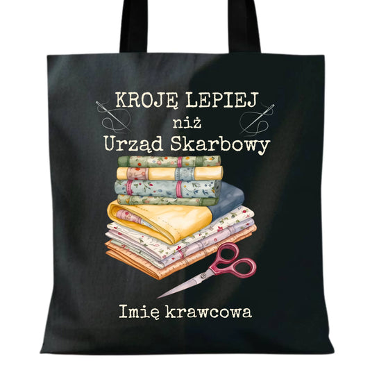 Torba szyciowa dla krawcowej - Kroję lepiej niż US - personalizowana HS33 - StoryCups.pl