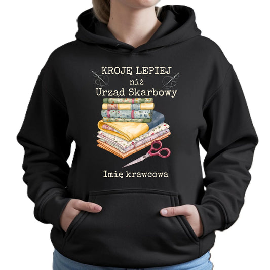 Bluza damska z kapturem szyciowa dla krawcowej - Kroję lepiej niż US - personalizowana HS33 - StoryCups.pl